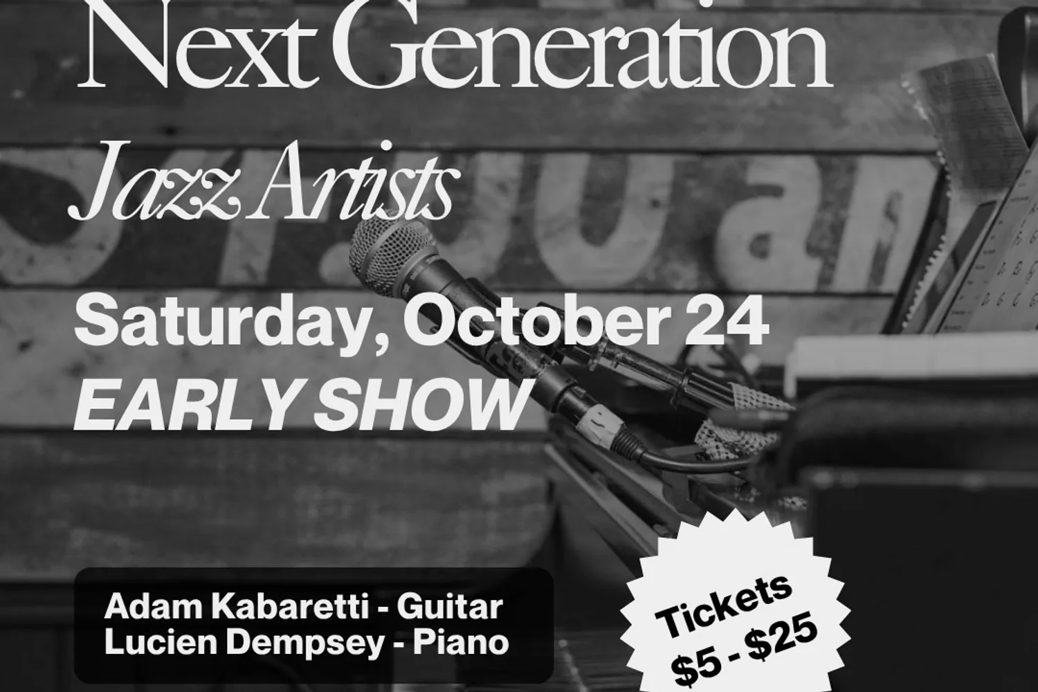 Next Generation Jazz Artists: Adam Kabaretti on Guitar & Lucien Dempsey on Piano